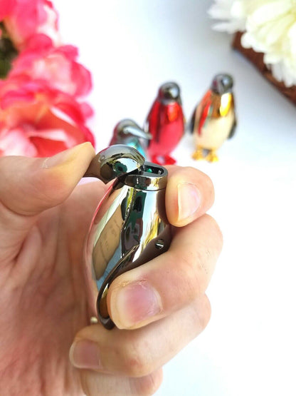 Refillable Novelty Butane Cigarette Lighter - Funny Unique Cute Kawaii Penguin