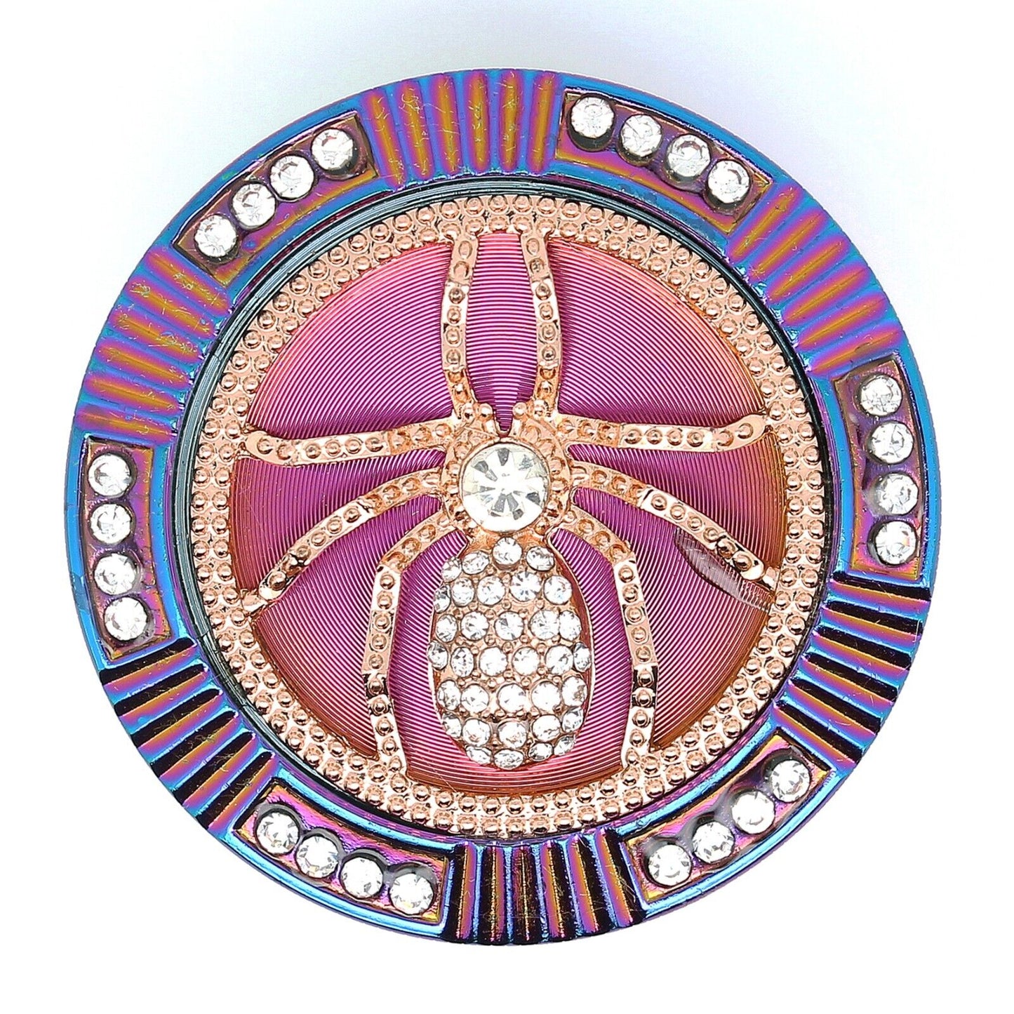 2.5" 64Mm Zinc Alloy Grinder Heavy Large Rainbow Spider Rhinestone Grinders