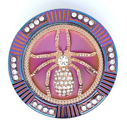 2.5" 64Mm Zinc Alloy Grinder Heavy Large Rainbow Spider Rhinestone Grinders