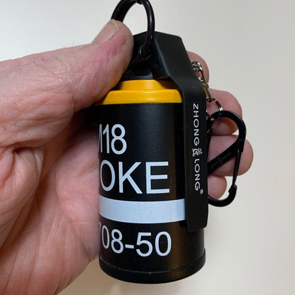 *METAL* Butane "LIGHTER" 3.5" FAKE Tactical YELLOW Grenade NO Smoke Torch Flame