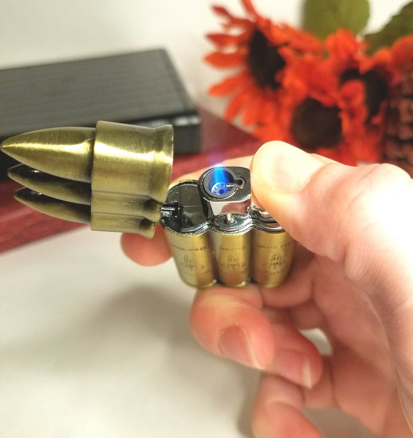 Refilable Novelty Bullet Butane Cigarette Lighter Windproof Torch