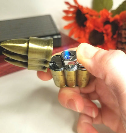 Refilable Novelty Bullet Butane Cigarette Lighter Windproof Torch