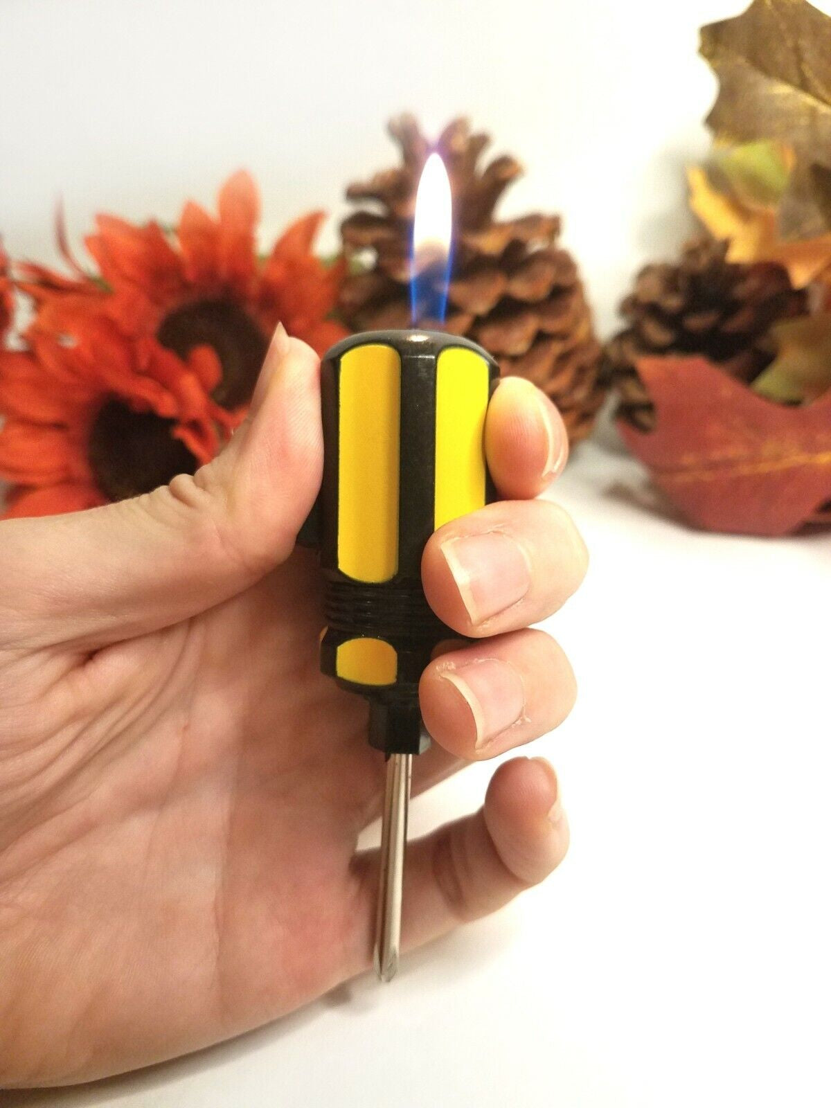 Refillable Novelty Butane Cigarette Lighter - Unique Tool Screwdriver Dad Father