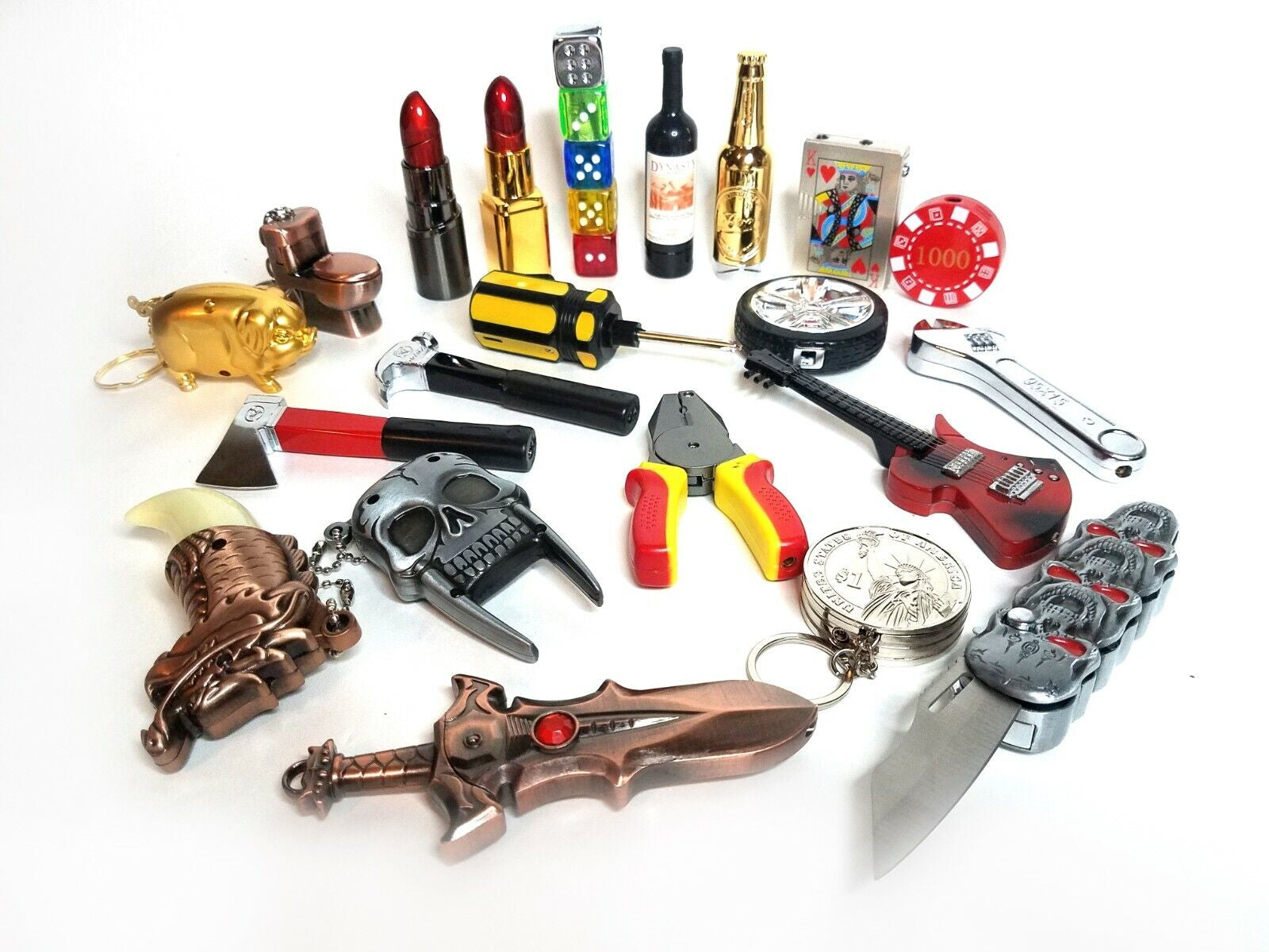 Refillable Novelty Butane Cigarette Lighter - Unique Tool Screwdriver Dad Father