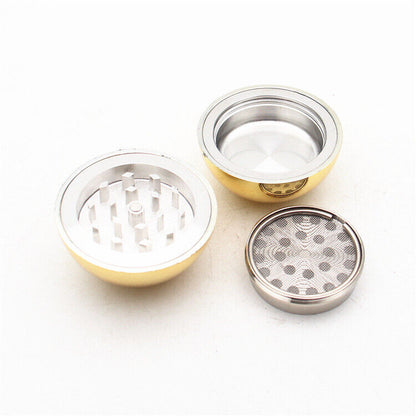 4-Layer Unique 53MM Metal Ball Hand Muller Tobacco Crusher Herb Spice Grinder