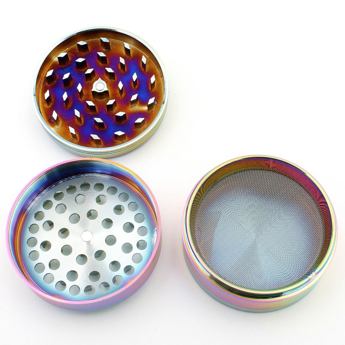 2.5" 64Mm Zinc Alloy Grinder Heavy Large Rainbow Spider Rhinestone Grinders