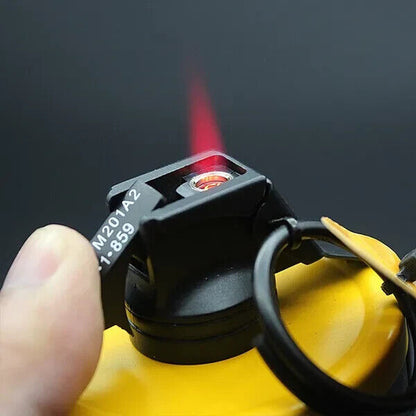 *METAL* Butane "LIGHTER" 3.5" FAKE Tactical YELLOW Grenade NO Smoke Torch Flame