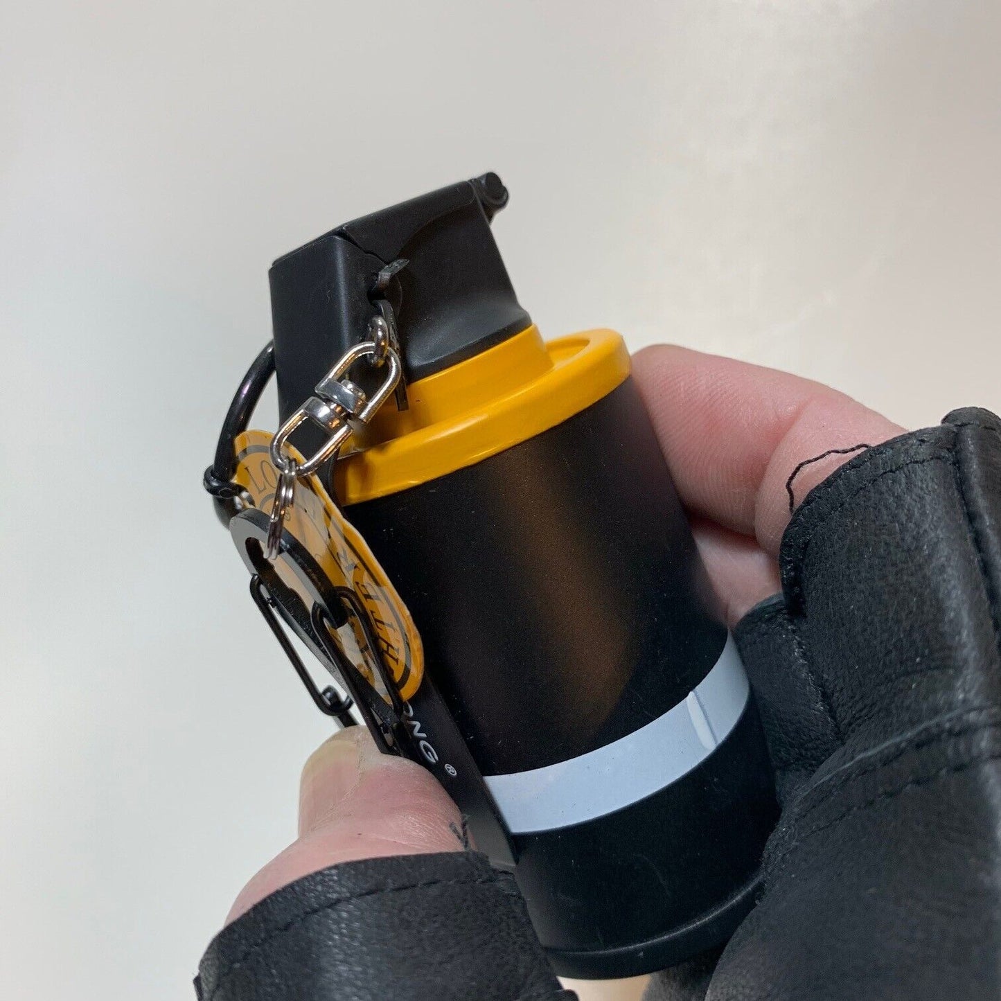 *METAL* Butane "LIGHTER" 3.5" FAKE Tactical YELLOW Grenade NO Smoke Torch Flame