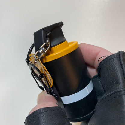 *METAL* Butane "LIGHTER" 3.5" FAKE Tactical YELLOW Grenade NO Smoke Torch Flame