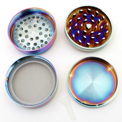 2.5" 64Mm Zinc Alloy Grinder Heavy Large Rainbow Spider Rhinestone Grinders