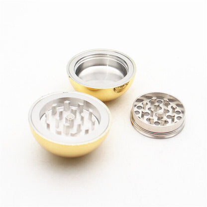 4-Layer Unique 53MM Metal Ball Hand Muller Tobacco Crusher Herb Spice Grinder