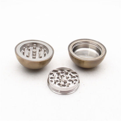 4-Layer Unique 53MM Metal Ball Hand Muller Tobacco Crusher Herb Spice Grinder