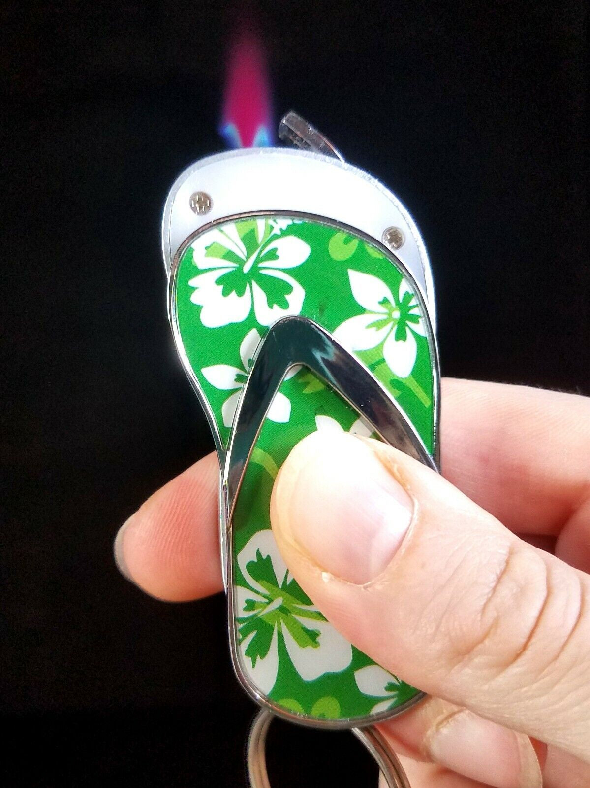 Refillable Novelty Butane Cigarette Gas Lighter - Funny Unique Flip Flop Shoe