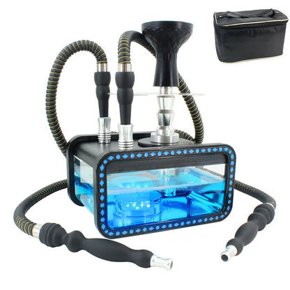 Micro 2 Hose Hookah Set (Travel bag+LED light)