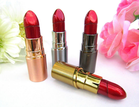 Refillable Novelty Butane Cigarette Gas Lighter - Funny Unique Lipstick Mom Gift