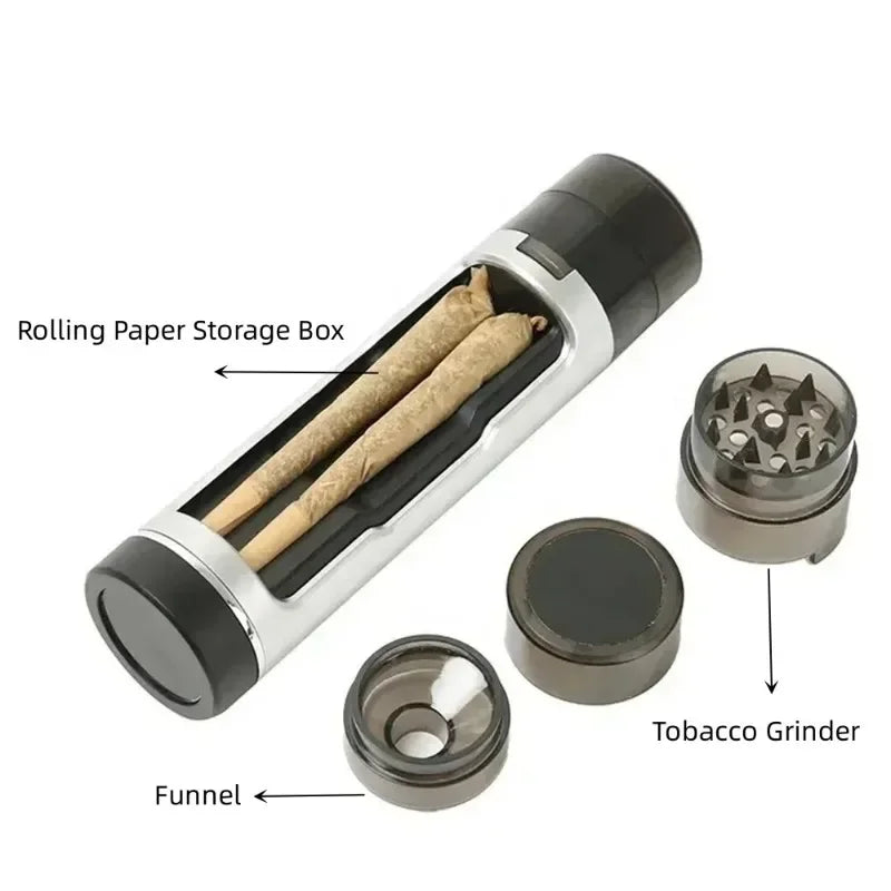 3 in 1 Plastic Grinder Cone Filler Stash Jar