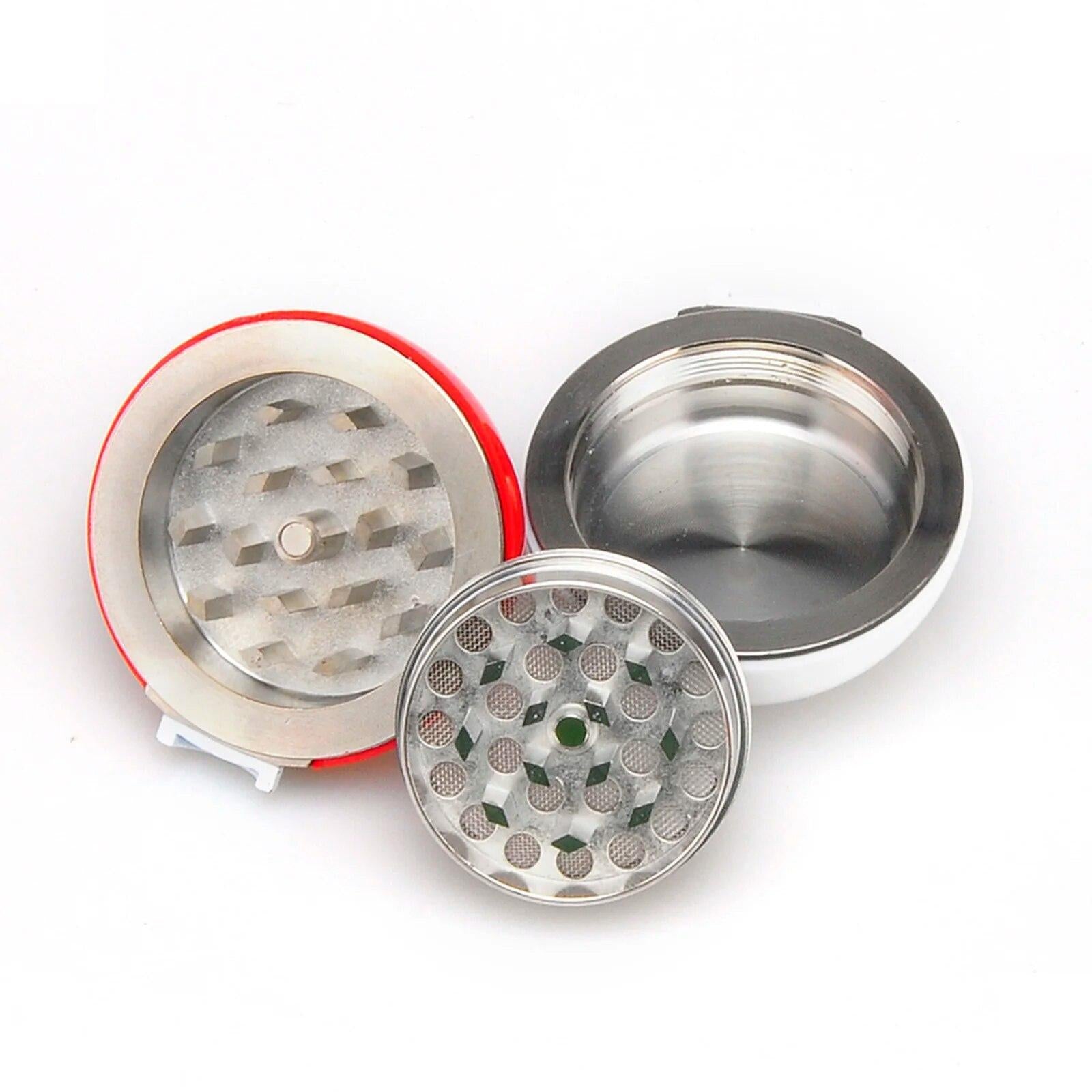 3-Layer Unique 55Mm Metal Ball Hand Muller Tobacco Crusher Herb Spice Grinder