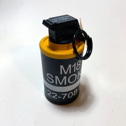 *METAL* Butane "LIGHTER" 3.5" FAKE Tactical YELLOW Grenade NO Smoke Torch Flame