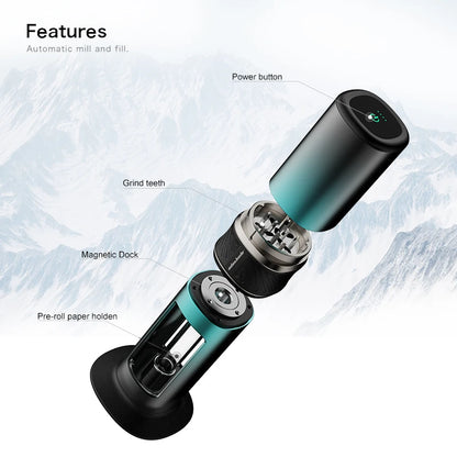 2 in 1 Aluminum Alloy Electric Grinder/Cone Filler