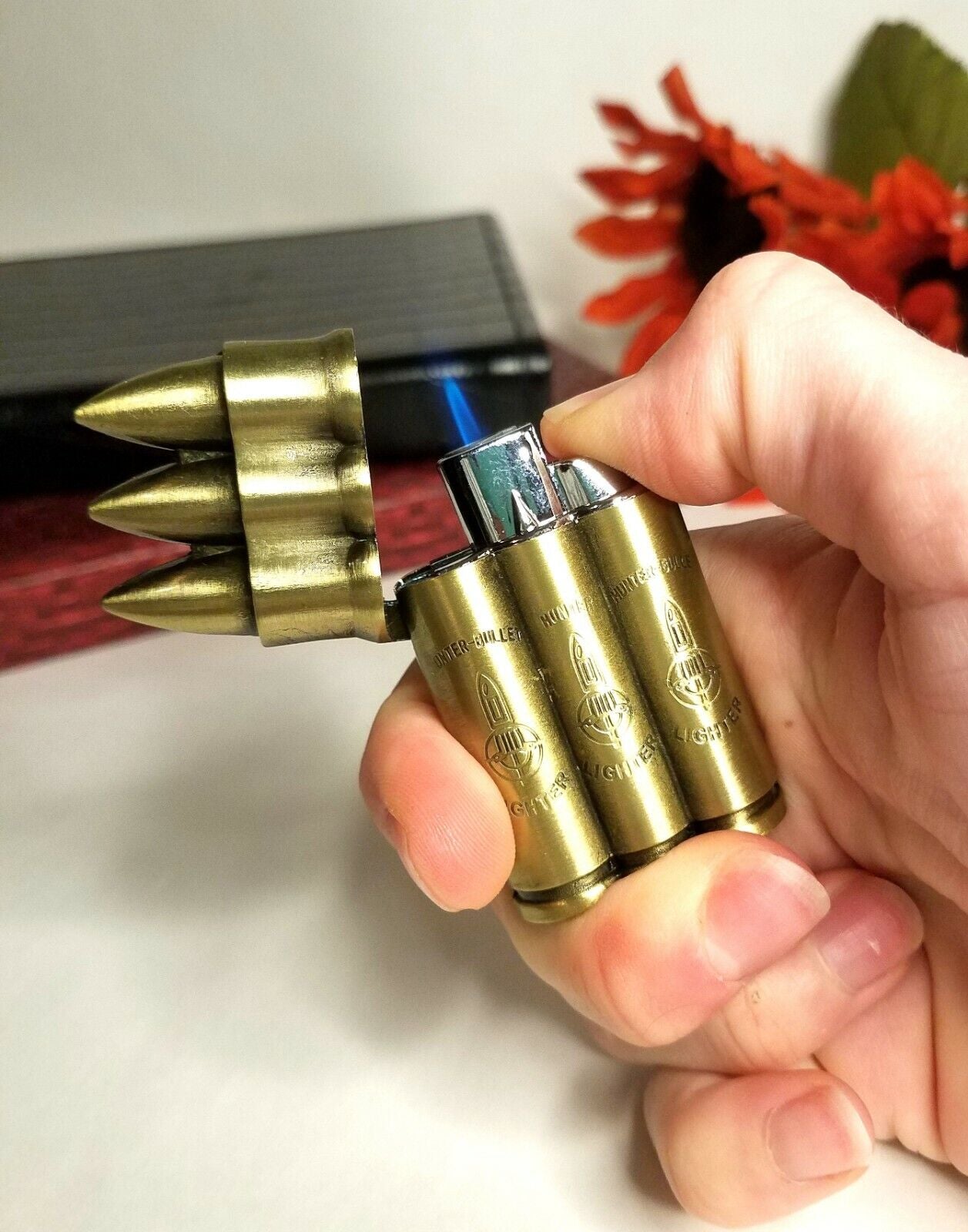 Refilable Novelty Bullet Butane Cigarette Lighter Windproof Torch