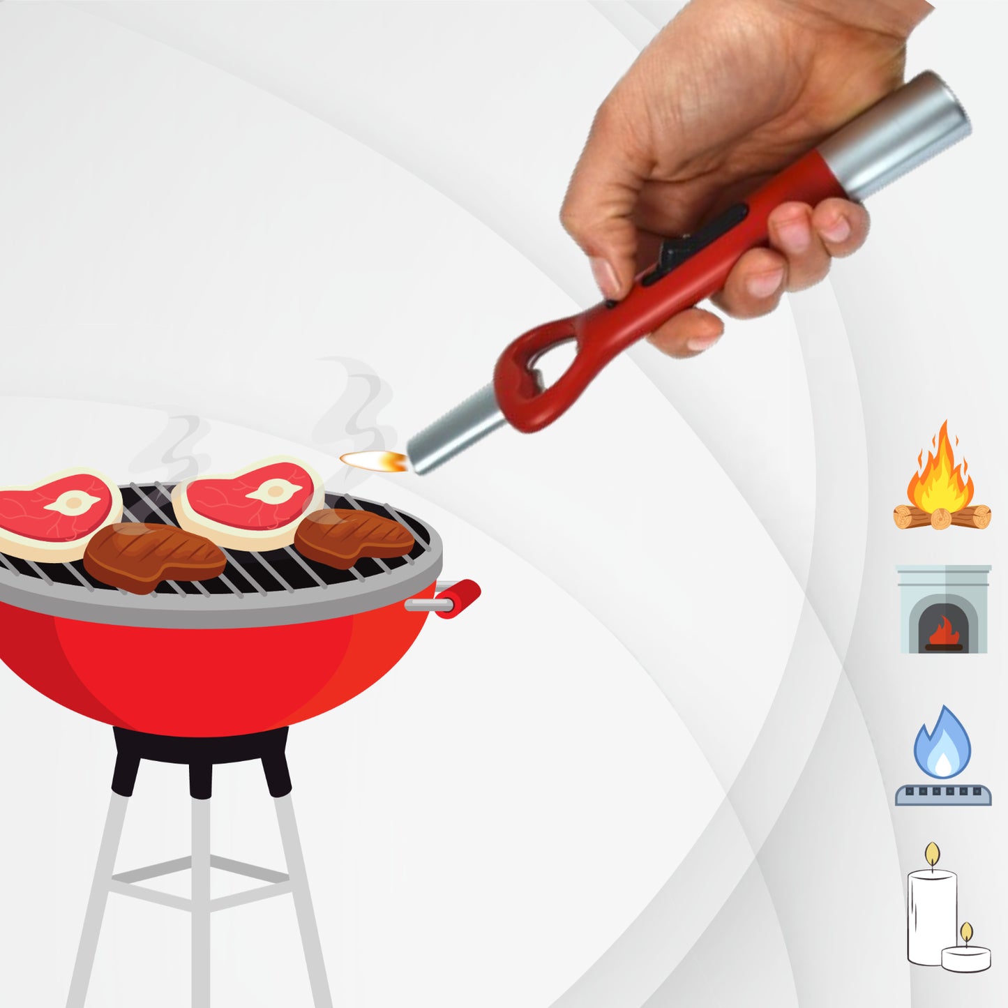 G.E.I. Bottle Opener Lighter Flashlight Novelty Unique Classic Candle Gift Grill