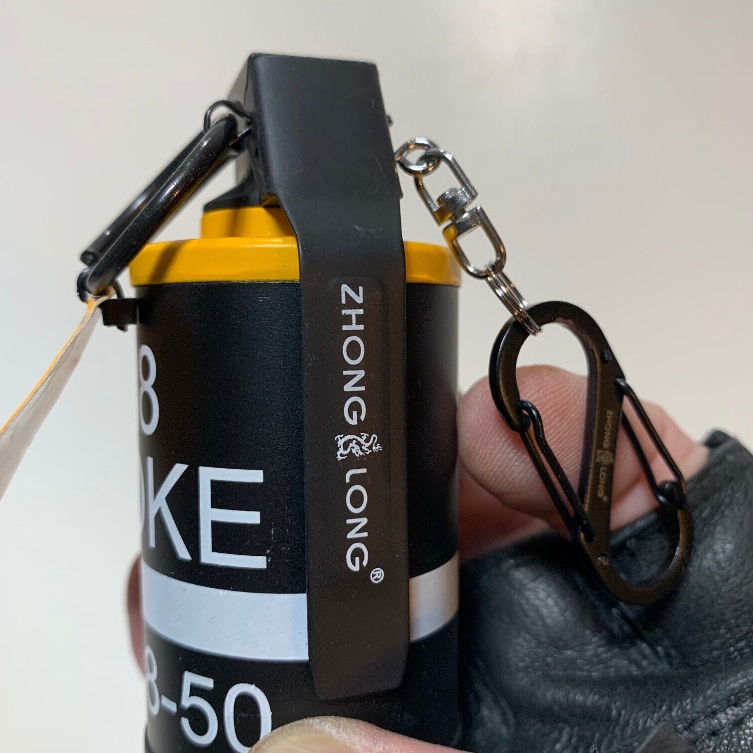 *METAL* Butane "LIGHTER" 3.5" FAKE Tactical YELLOW Grenade NO Smoke Torch Flame