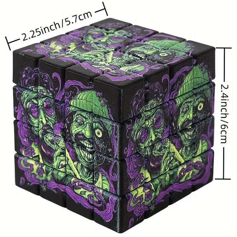 2.5 Inches Creative Square Grinder, Cheech & Chong Are Zombies Holding Joint