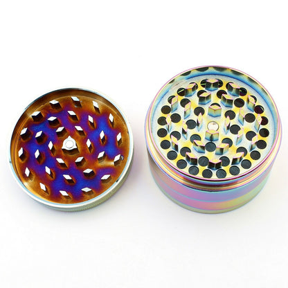 2.5" 64Mm Zinc Alloy Grinder Heavy Large 4 Pcs Rainbow Frog Rhinestone Grinders